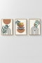 Wallity Artsycllct33 Conjunto de 3 Pinturas Decorativas Enmarcadas